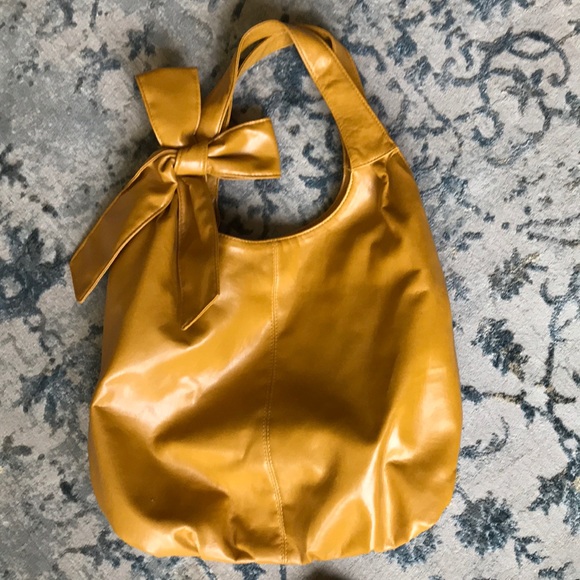 Mustard Yellow Bow purse - Picture 1 of 8